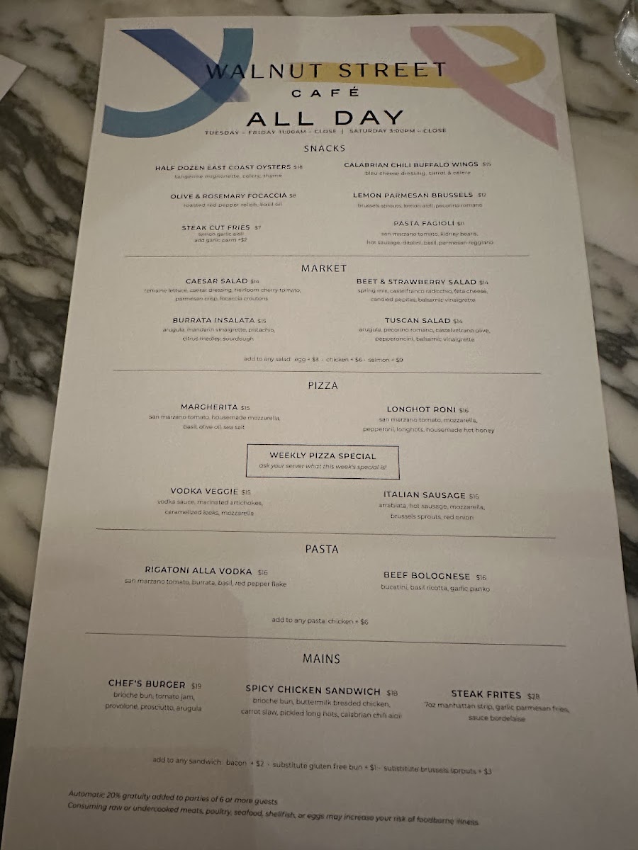 Walnut Street Cafe Menu - Image 5